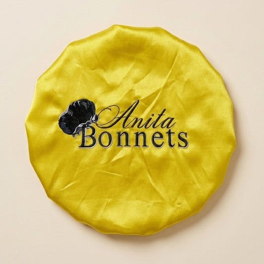 Yellow & Black Reversible Bonnet